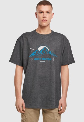 T-Shirt 'Mountain Explorer' Just Rhyse en gris : devant