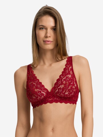 Hanro Triangle Bra ' Moments ' in Red