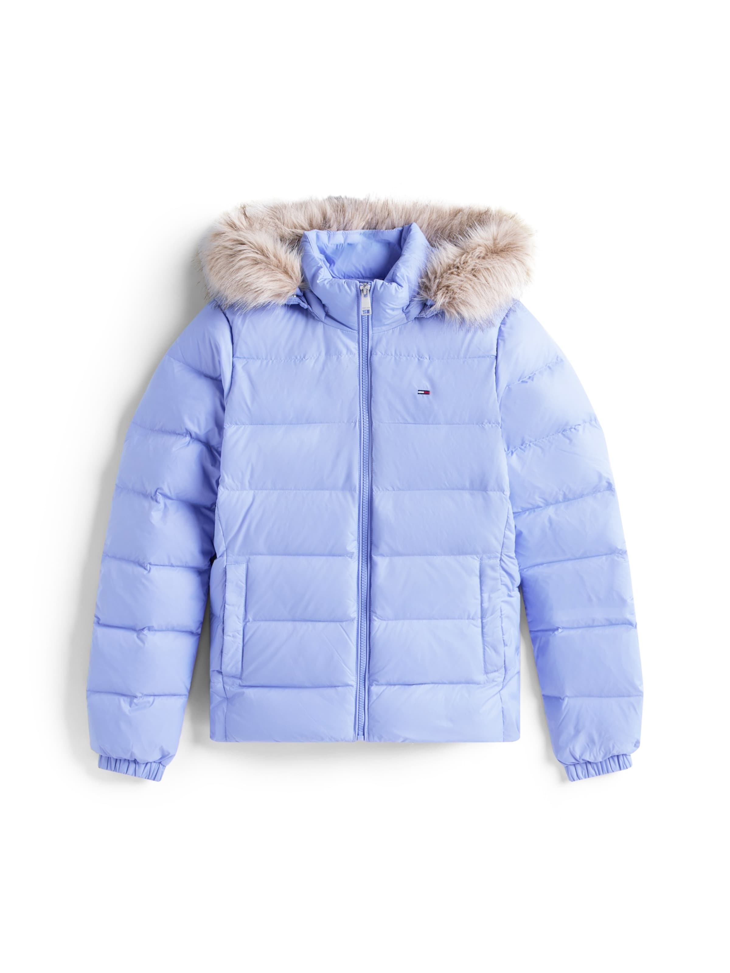 Tommy Jeans Зимно яке в синьо: отпред