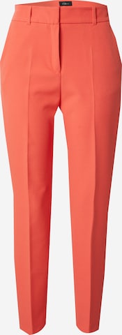 s.Oliver BLACK LABEL Normalny krój Spodnie w kant w kolorze czerwony: przód