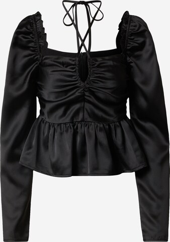 Camicia da donna 'Diana' di Ema Louise x ABOUT YOU in nero: frontale