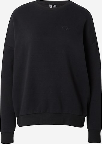 PIECES Sweatshirt 'DINNA' in Black: front