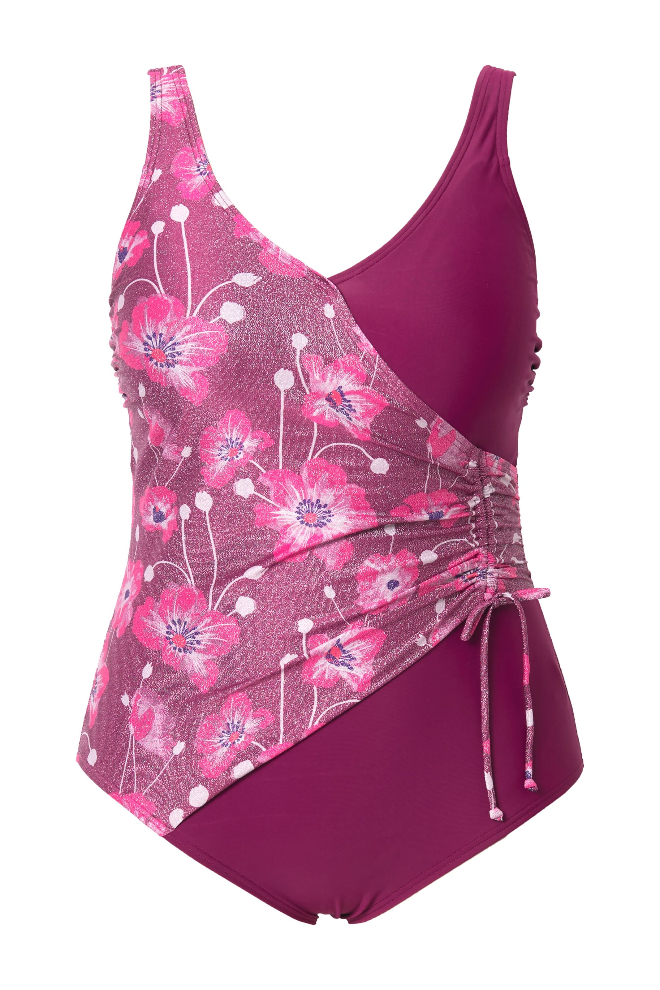 Bustier Maillot de bain Ulla Popken en violet : devant