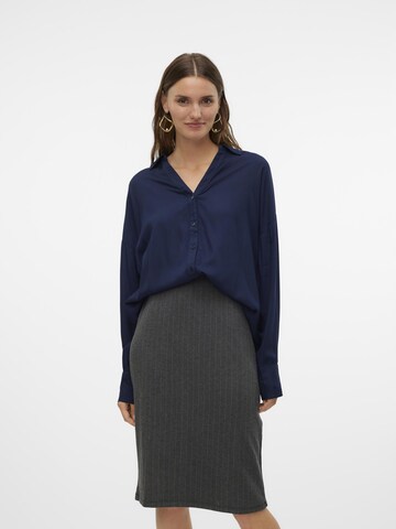 VERO MODA Blouse 'BUMPY' in Blue: front