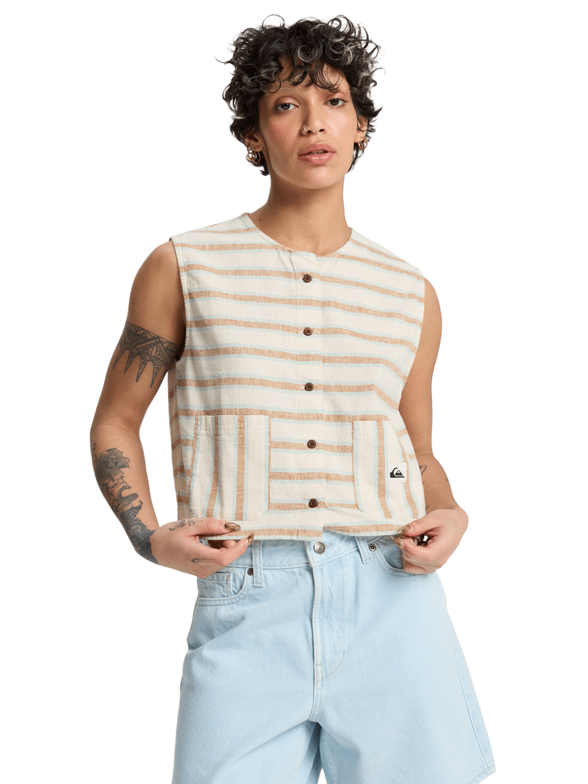 QUIKSILVER Top 'Lomas' in Beige: front