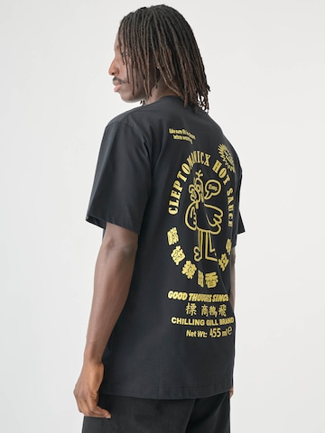 Maglietta 'So Hot!' di Cleptomanicx in nero: frontale