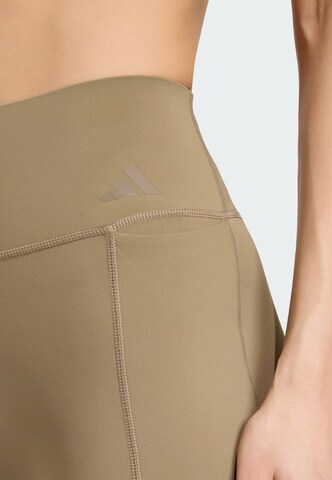 ADIDAS PERFORMANCE Skinny Spodnie sportowe 'Optime Workout' w kolorze zielony