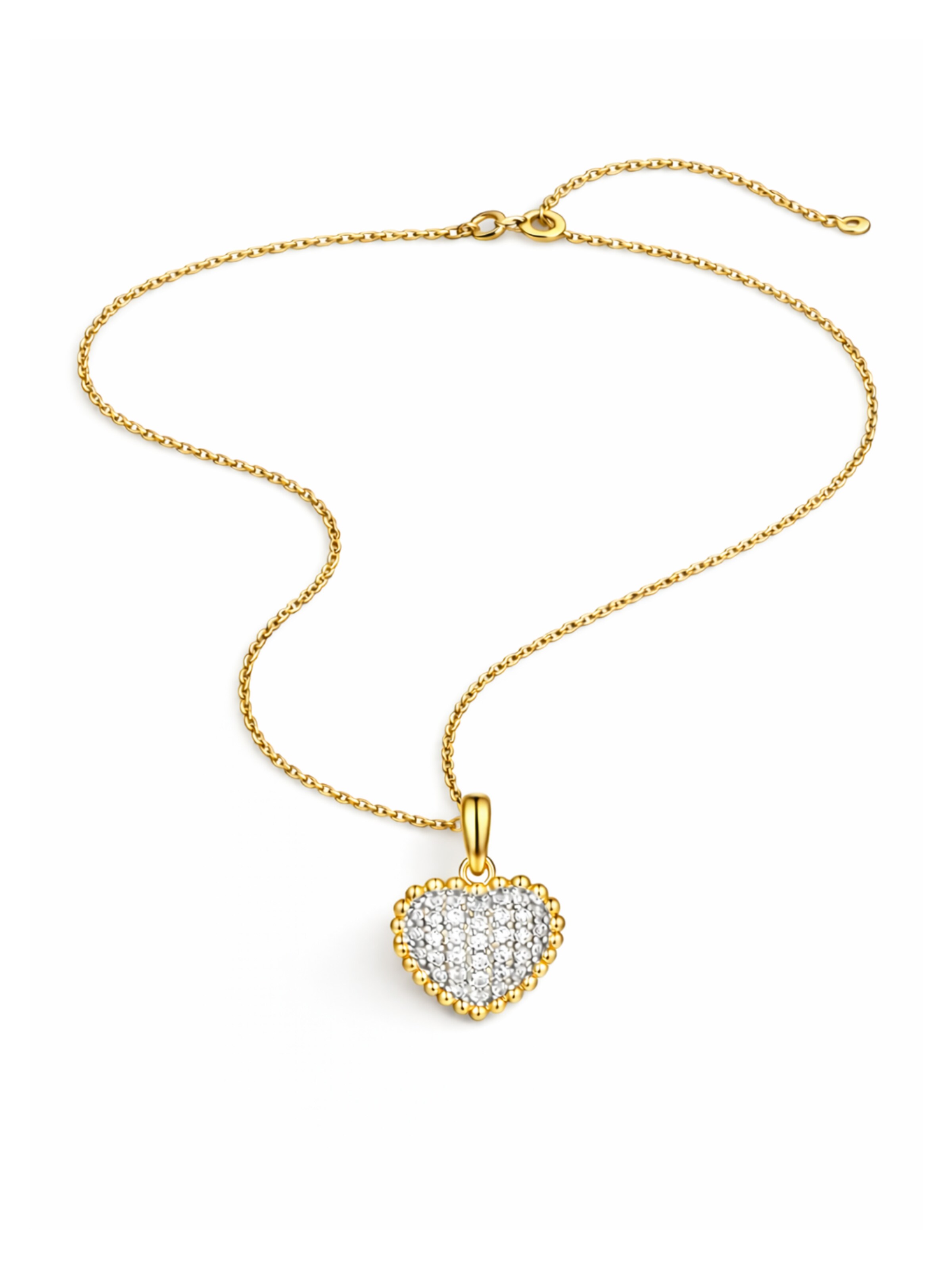 Pure Schmuck Ketting 'Lady Heart' in de kleur Goud, Productweergave