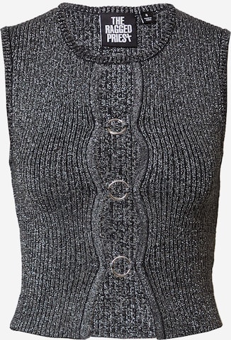 The Ragged Priest Knitted top 'SPACE' in Silver: front