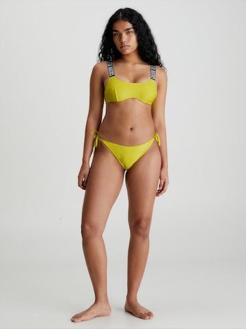 Calvin Klein Swimwear Bralette Bikini Top 'Intense Power' in Yellow