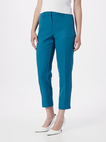 Coupe slim Pantalon à plis 'Grazer' Dorothy Perkins en bleu : devant