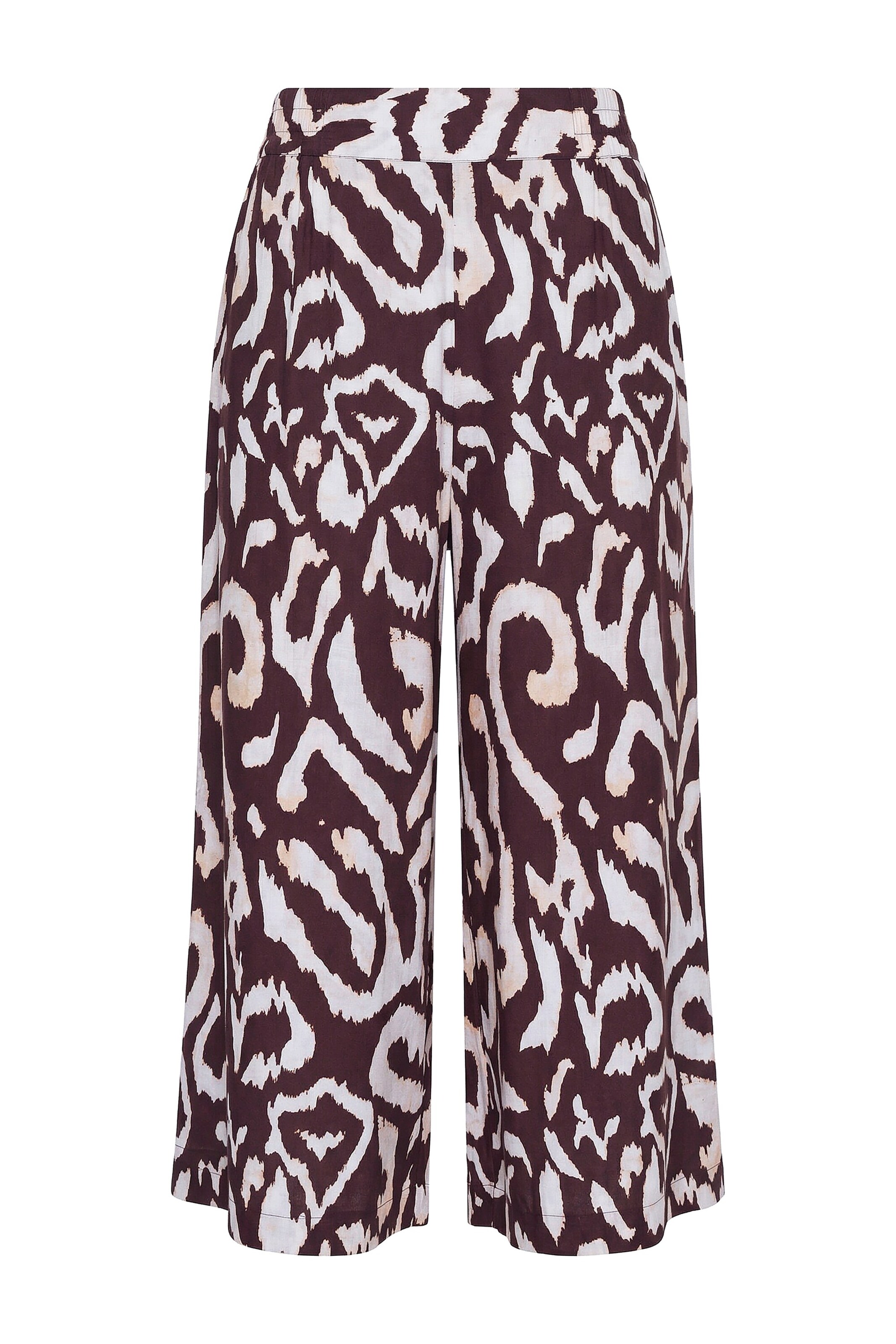 Studio Untold Wide leg Broek in Bruin: voorkant