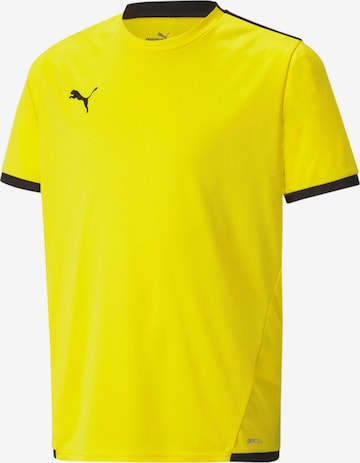 PUMA Functioneel shirt 'TeamLIGA' in Geel: voorkant