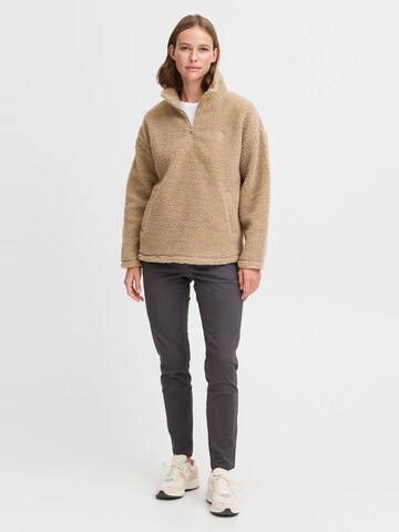 Giacca di pile 'Tolirone' di Oxmo in beige: frontale