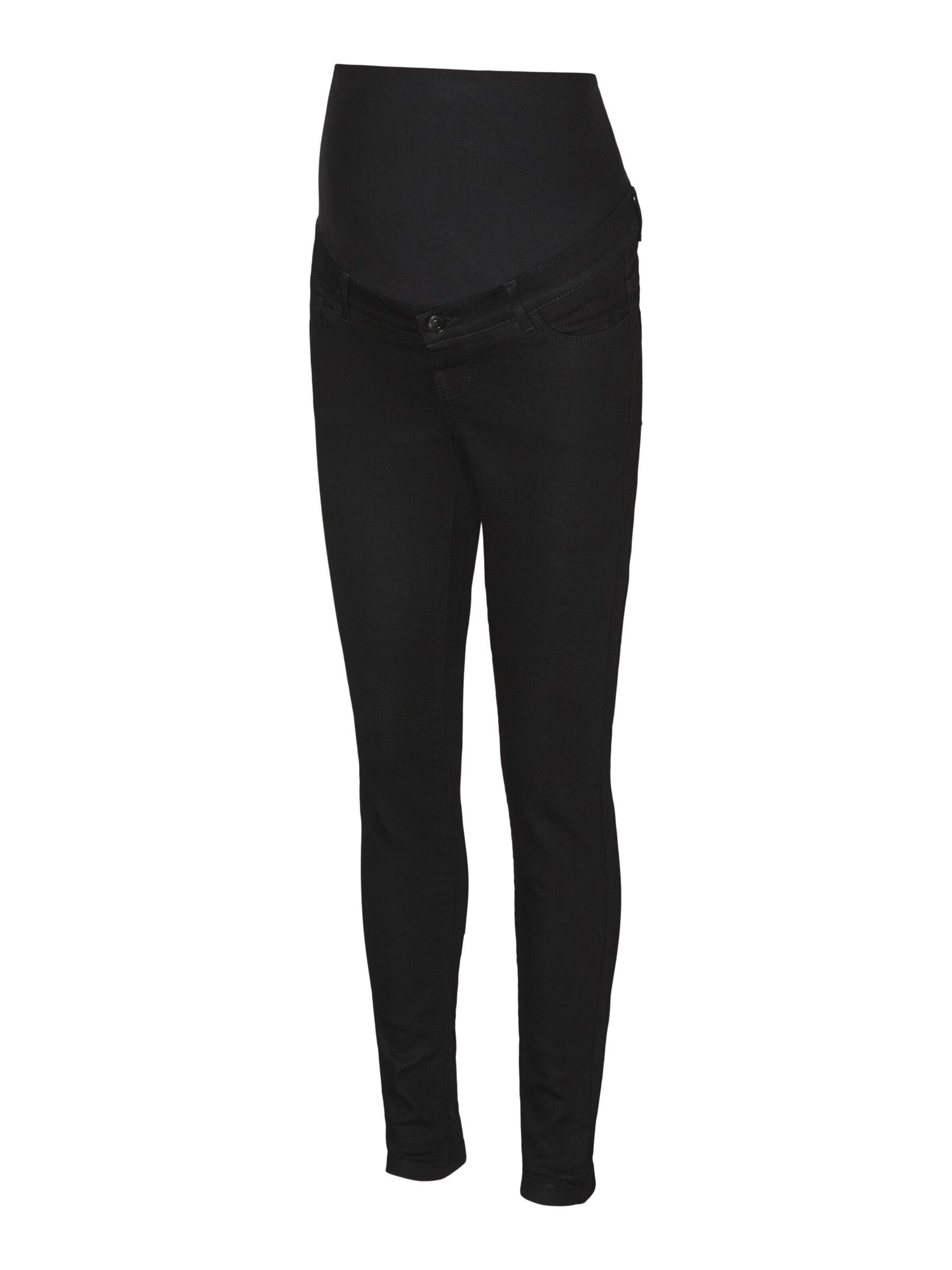 Vero Moda Maternity Skinny Kavbojke 'VMMCARA' | črna barva: sprednja stran