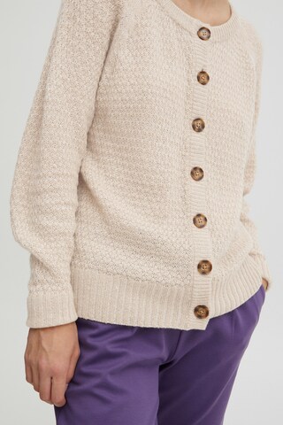 ICHI Knit Cardigan 'ODANSA' in Beige