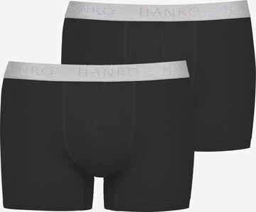 Boxers 'Cotton Essentials' Hanro en noir : devant