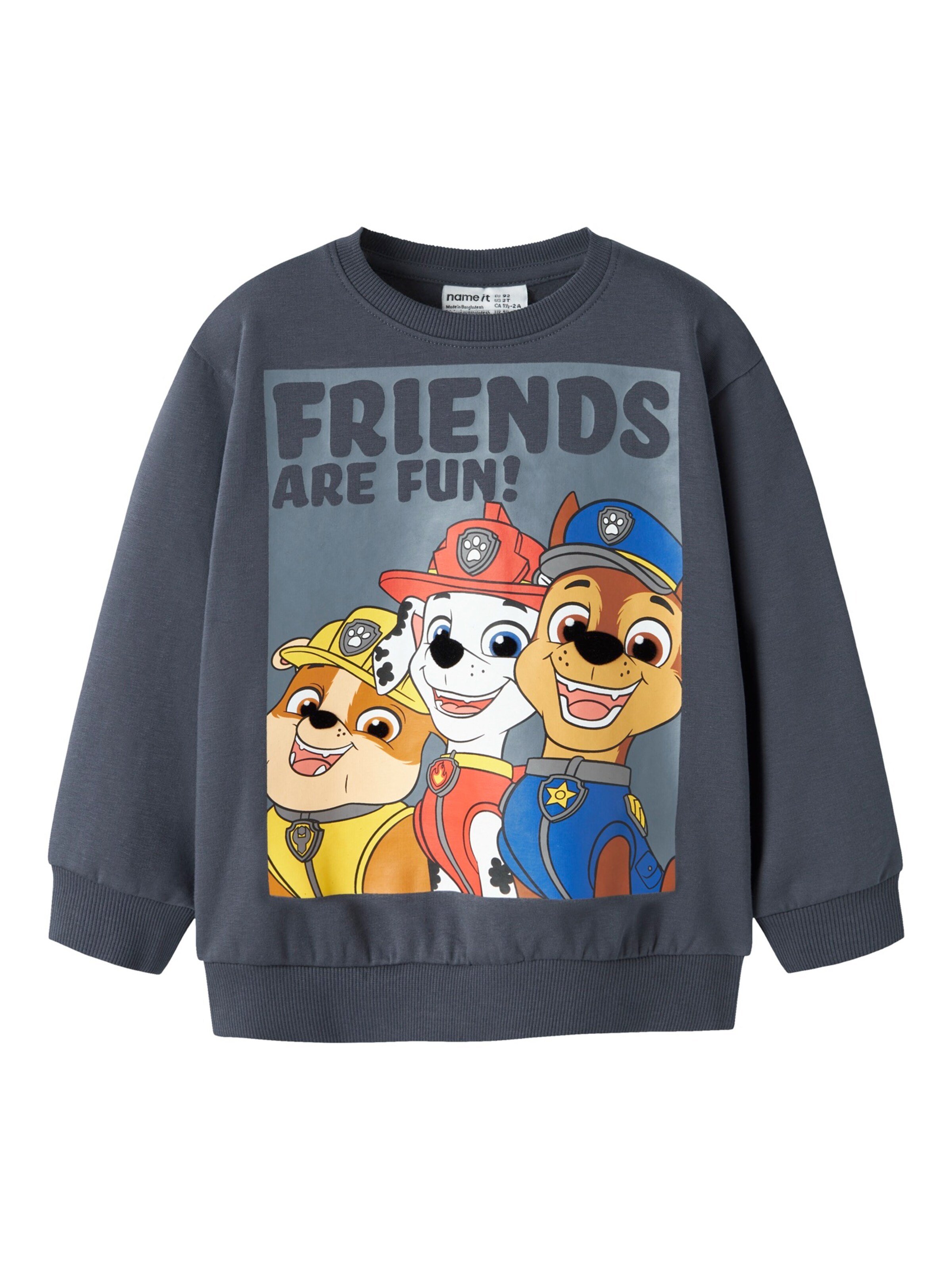 NAME IT Sweatshirt 'NMMARGUS PAW' in 122-128 in blau / marine / gelb / orange, Produktansicht