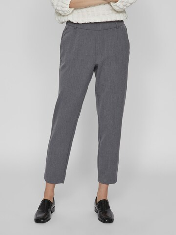 VILA Slim fit Pleat-front trousers 'Varone' in Grey: front