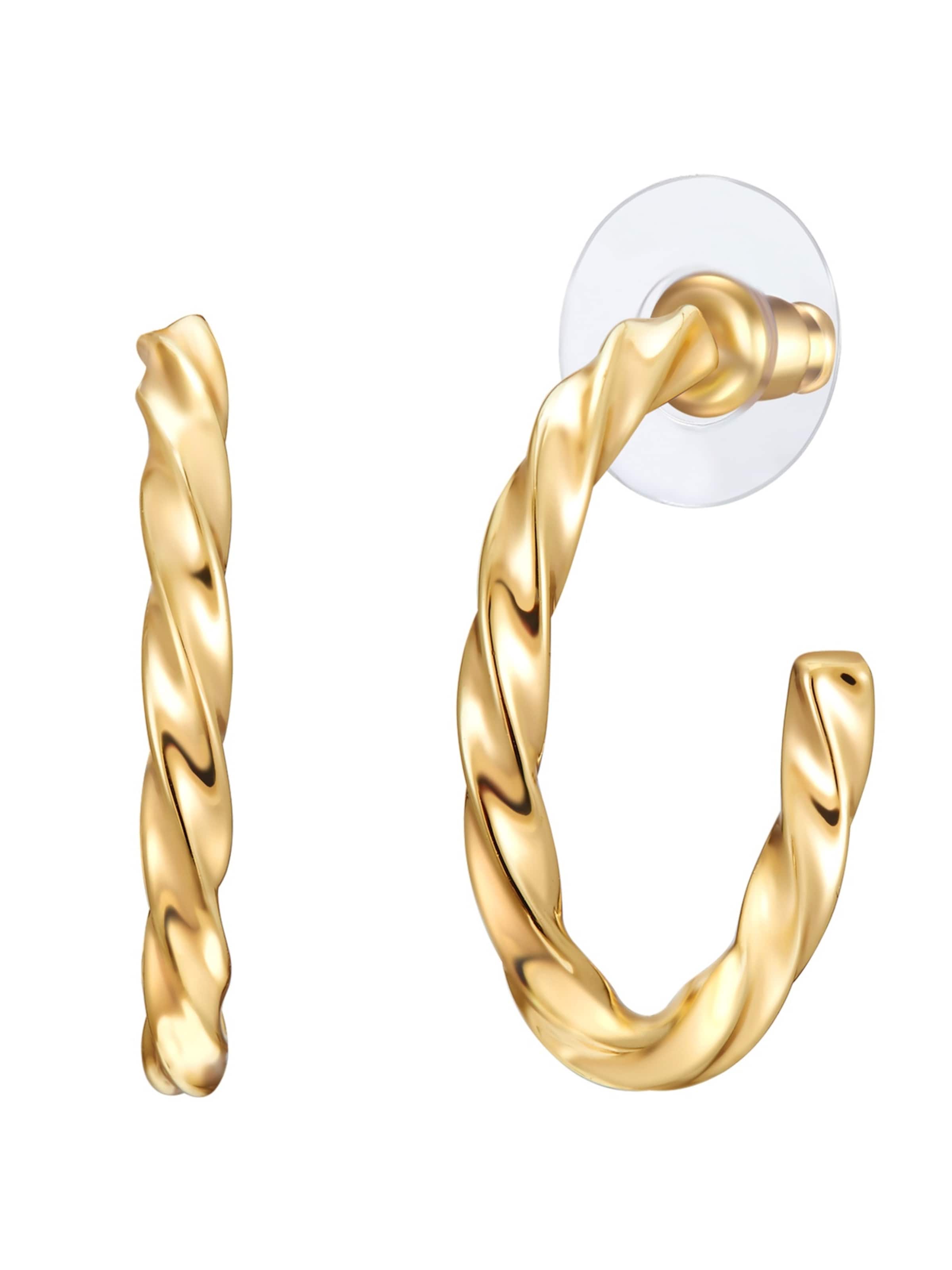 Boucles d'oreilles Lulu & Jane en or : devant