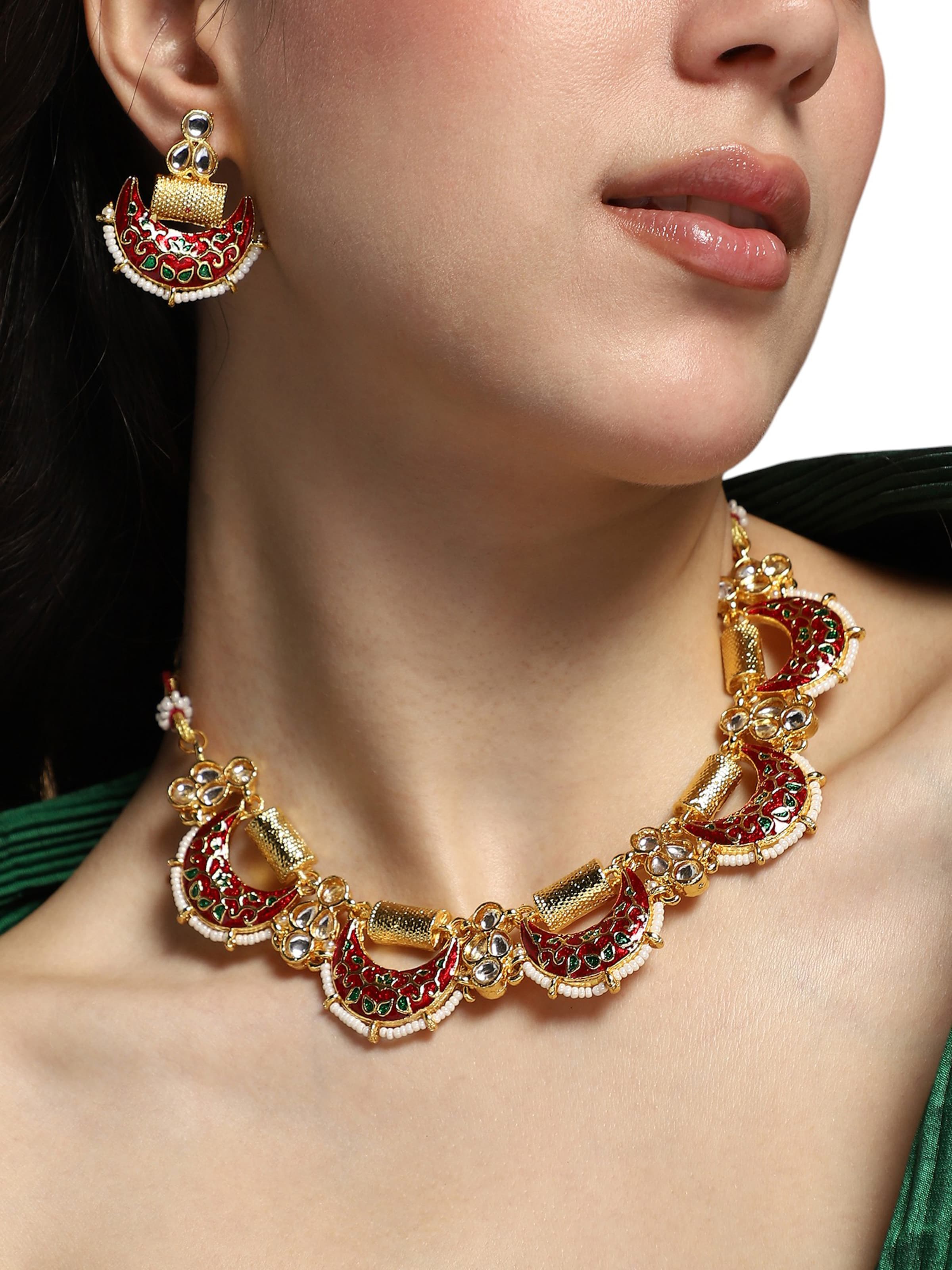 Parure de bijoux 'Kadambari' SOHI en or : devant