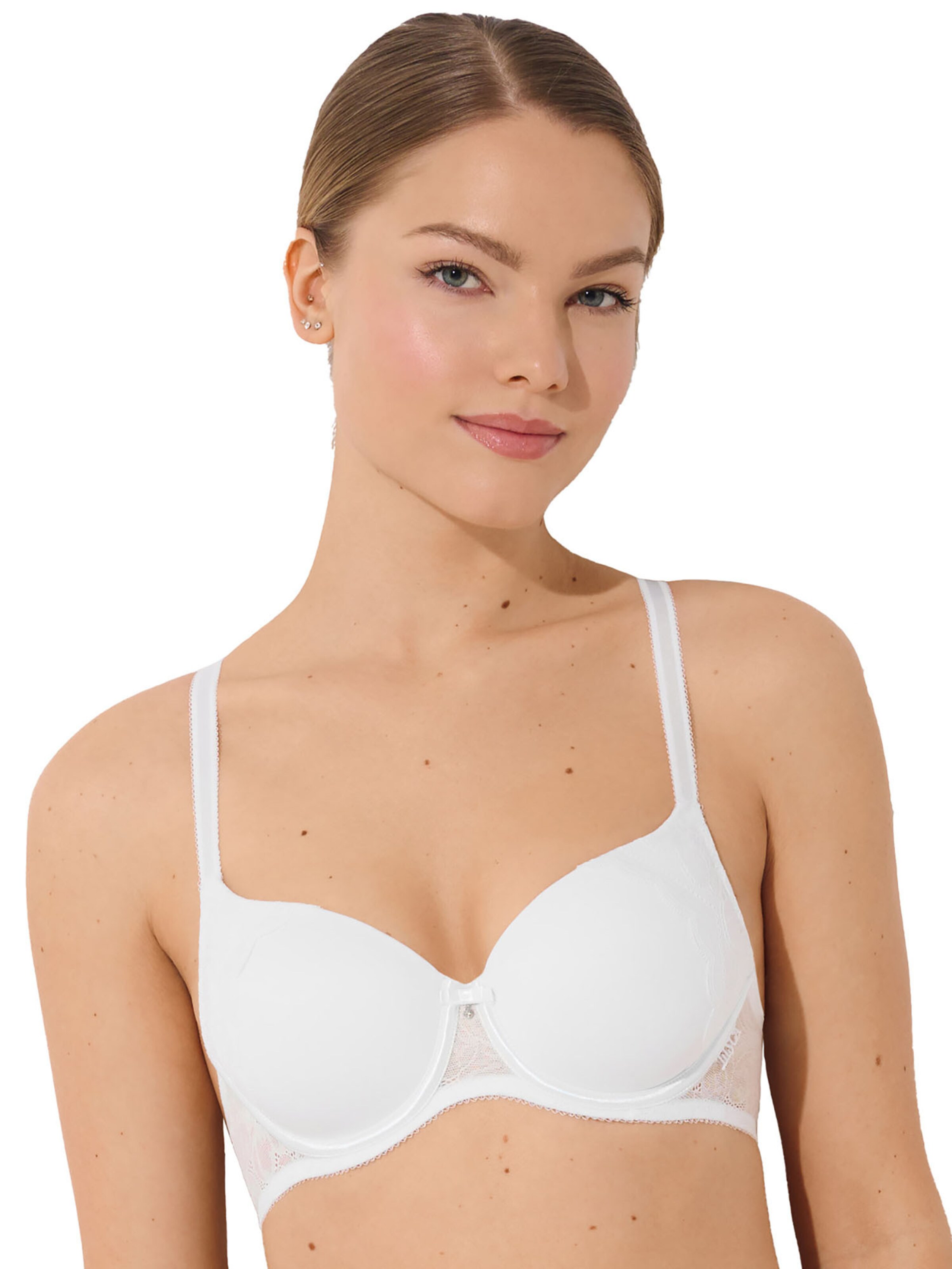 Lisca Classic Bra 'Evelyn' in White: front