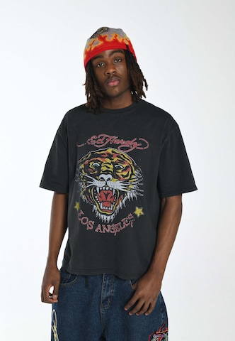 Ed Hardy T-Shirt 'La-Tiger' in Schwarz: Vorderseite
