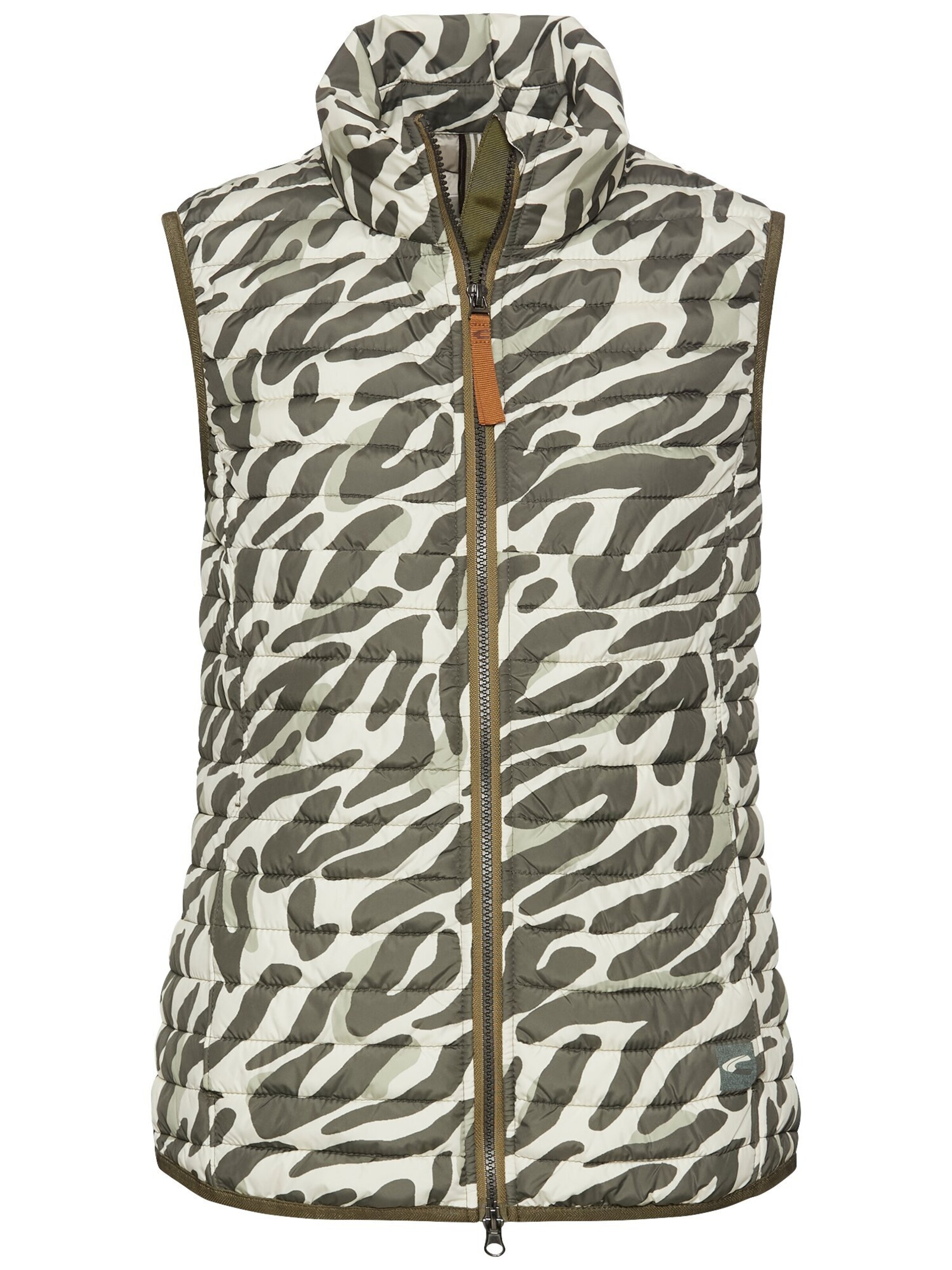 CAMEL ACTIVE Weste mit Animal Print in Grün: Vorderseite