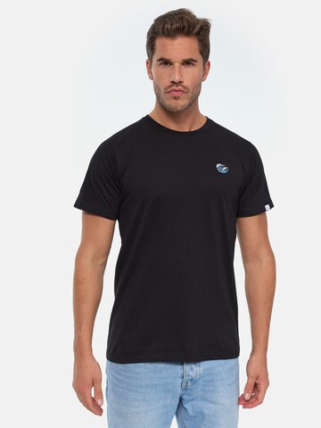 Mikon - Camiseta 'Welle' en negro: frente