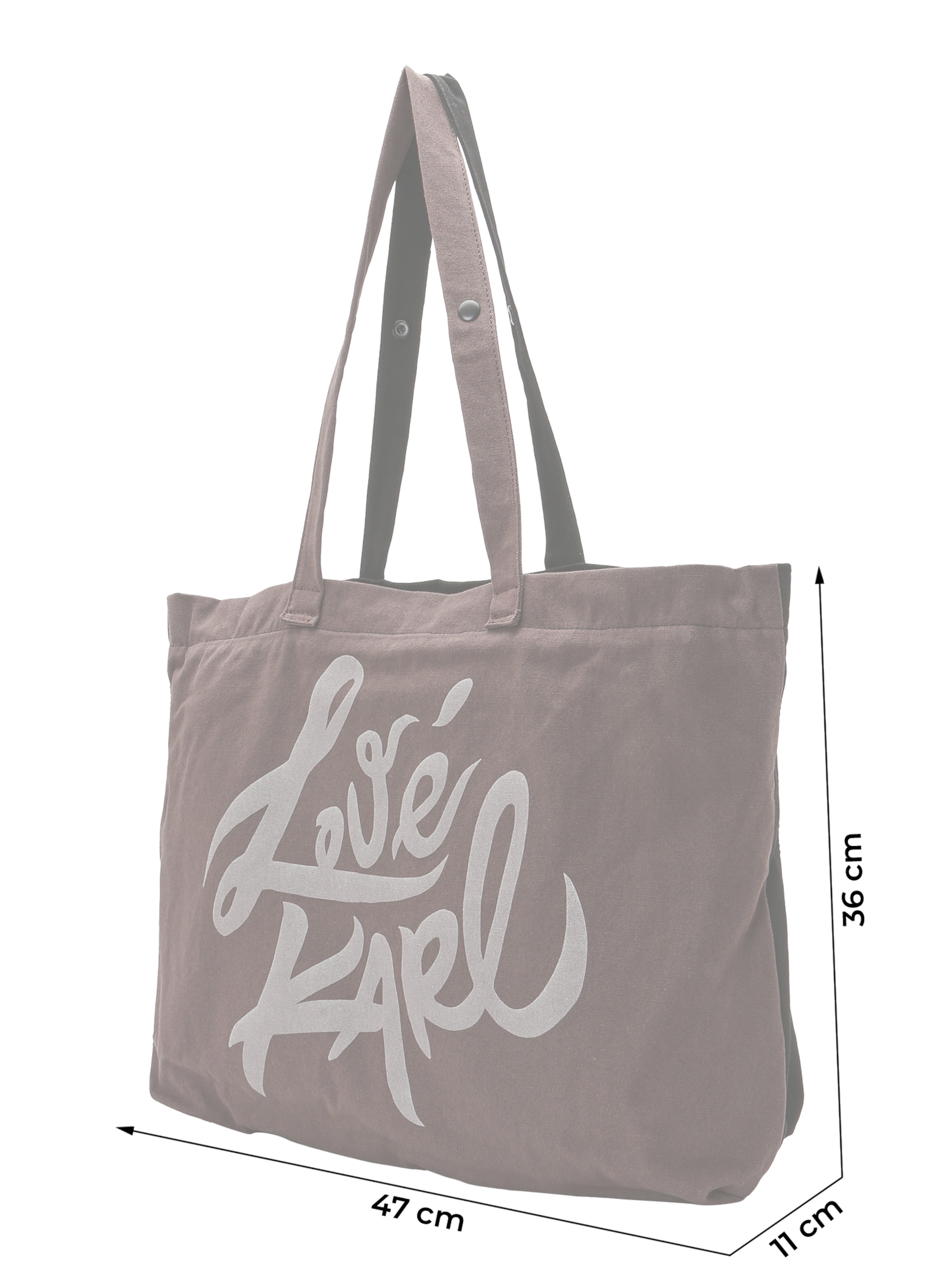 KARL LAGERFELD JEANS Ostoskassi 'KLJ X ATELIER' värissä musta: etupuoli