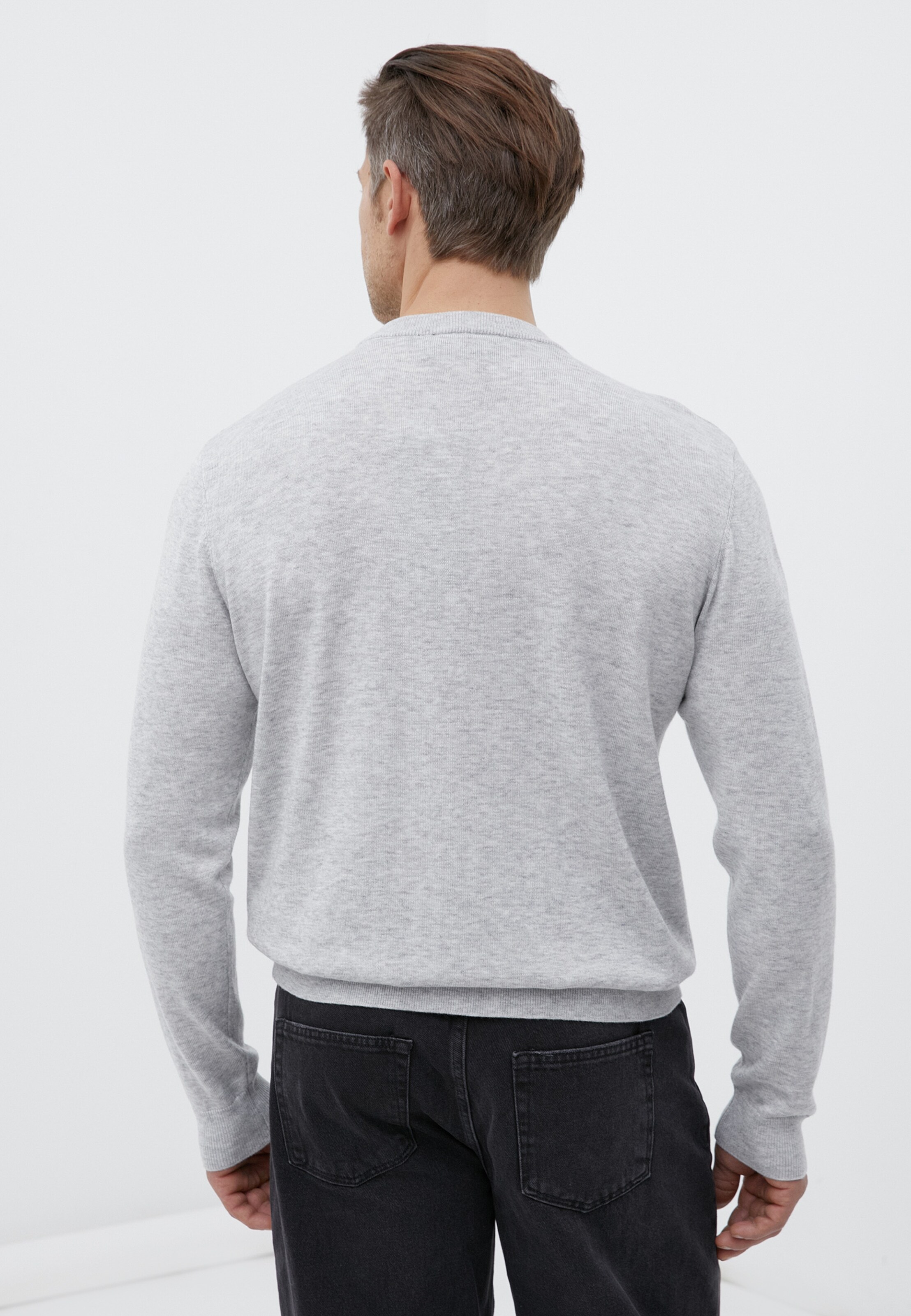 Männer Pullover & Strick Finn Flare Pullover in Hellgrau - SC85117 Männer Pullover & Strick Finn Flare Pullover in Hellgrau - SC85117