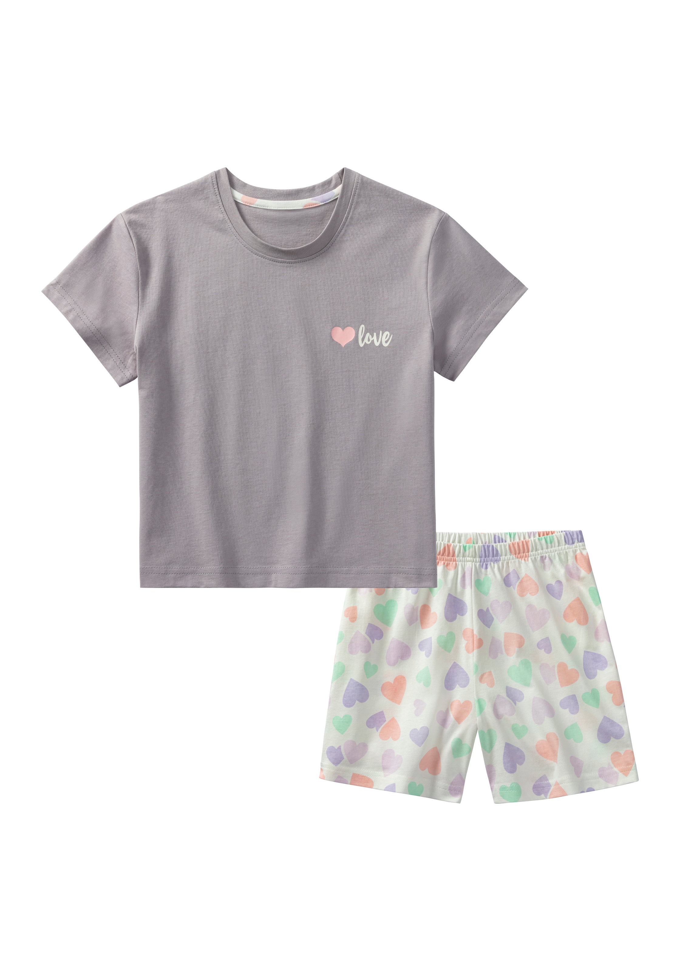 Petite Fleur Kids Pajamas in Grey: front