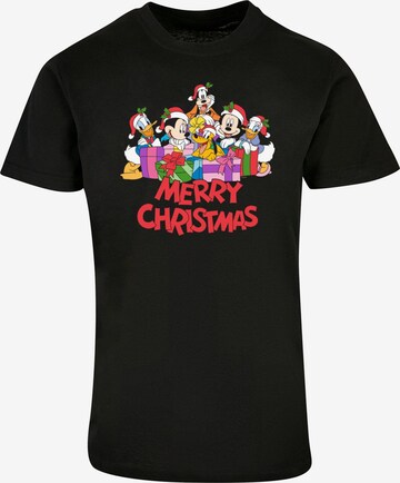 T-Shirt 'Mickey Mouse And Friends - Christmas' ABSOLUTE CULT en noir : devant