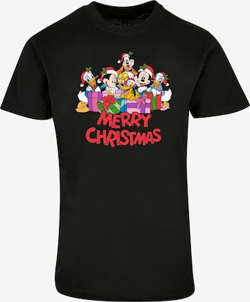 T-Shirt 'Mickey Mouse And Friends - Christmas' ABSOLUTE CULT en noir : devant
