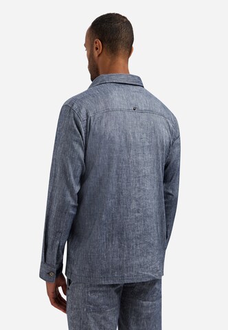 No Excess Regular fit Button Up Shirt in Blue