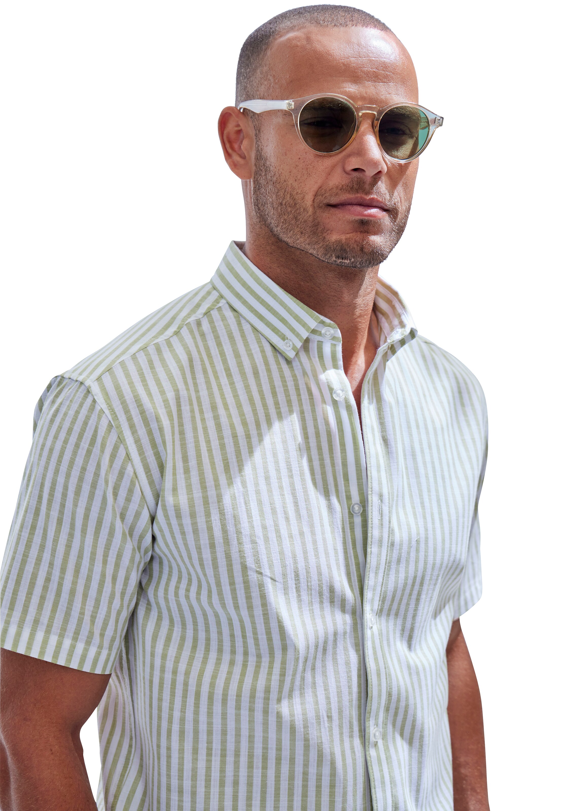 JOHN DEVIN Regular fit Button Up Shirt in Green