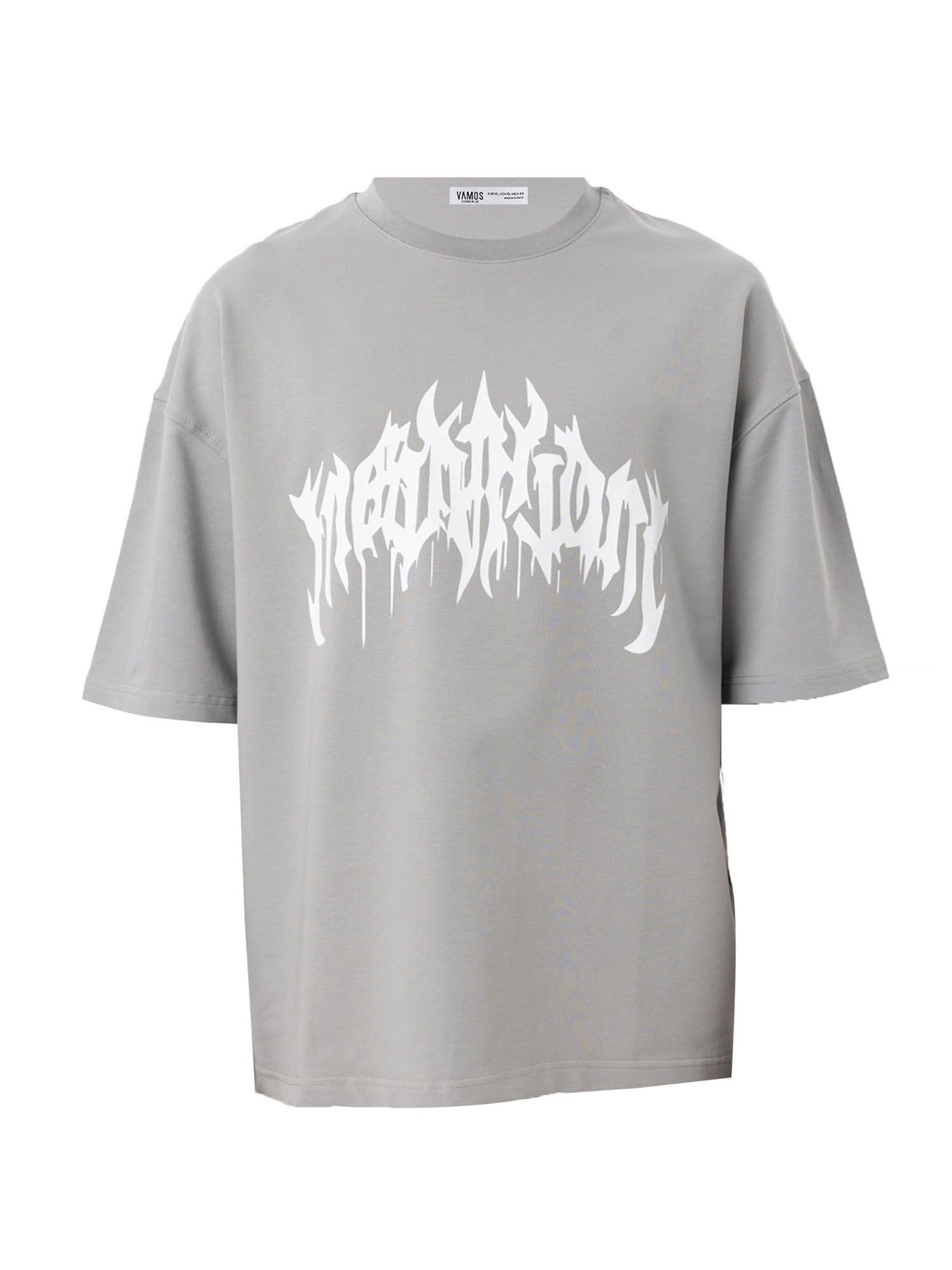 VAMOS CLO Tričko – šedá: přední strana