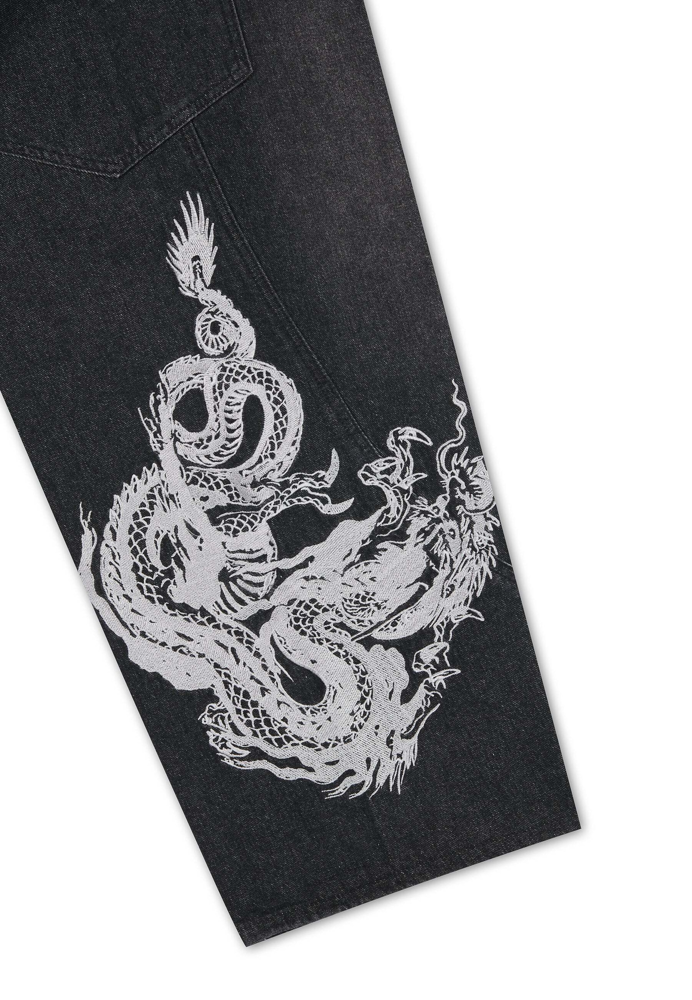 Ed Hardy Loosefit Jeans i svart