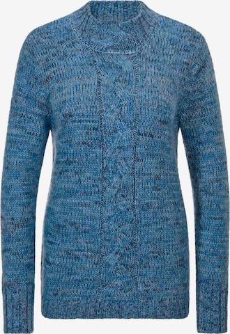 Goldner Pullover in Blau: Vorderseite