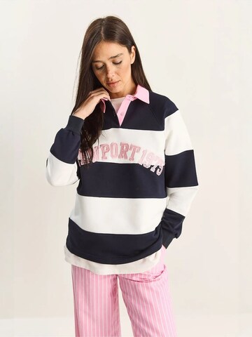 Felpa di Bianco Lucci in blu