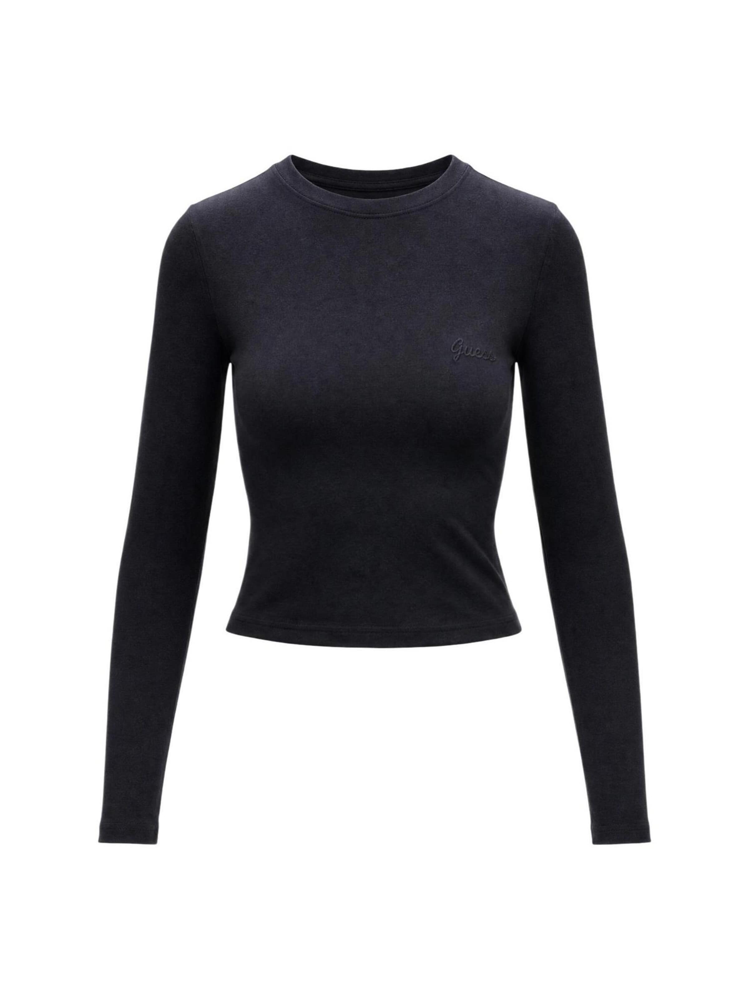 Top 'CHARA LONG SLEEVE KN V6YP05 K4260' di GUESS in nero: frontale