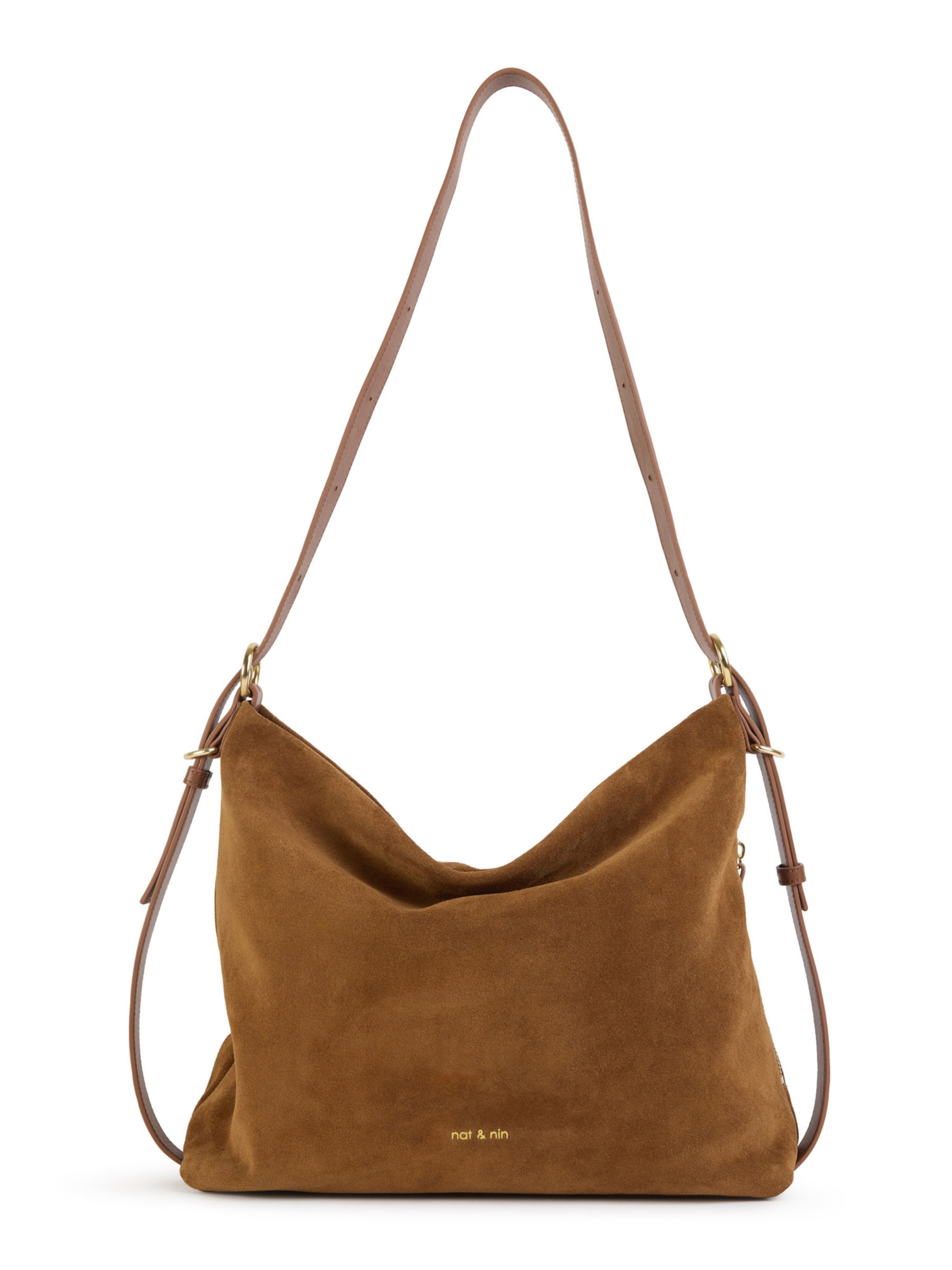 Nat&Nin Schultertasche 'Moreen' in Braun: Vorderseite