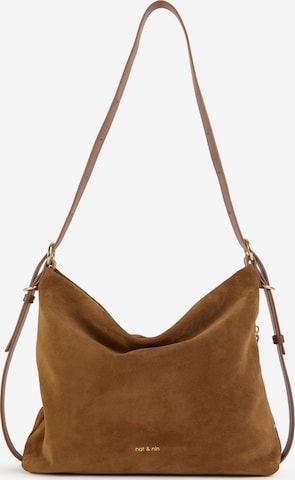 Nat&Nin Olkalaukku 'Moreen' värissä ruskea: etupuoli