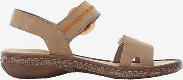 Rieker Strap Sandals in Brown