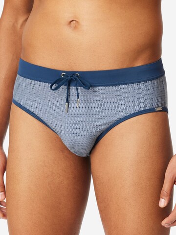 SCHIESSER Bathing trunks ' Ocean Swim ' in Blue: front