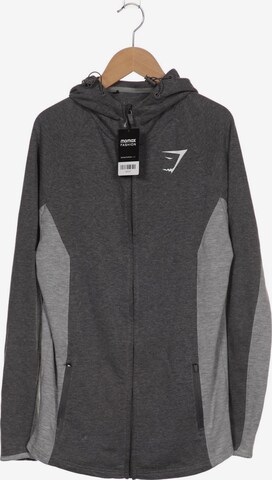 GYMSHARK Kapuzenpullover M in Grau: predná strana