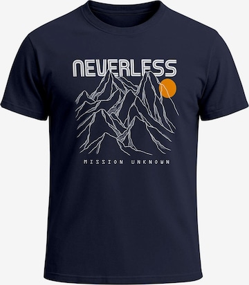 Neverless Shirt 'Gebirge' in Blue: front