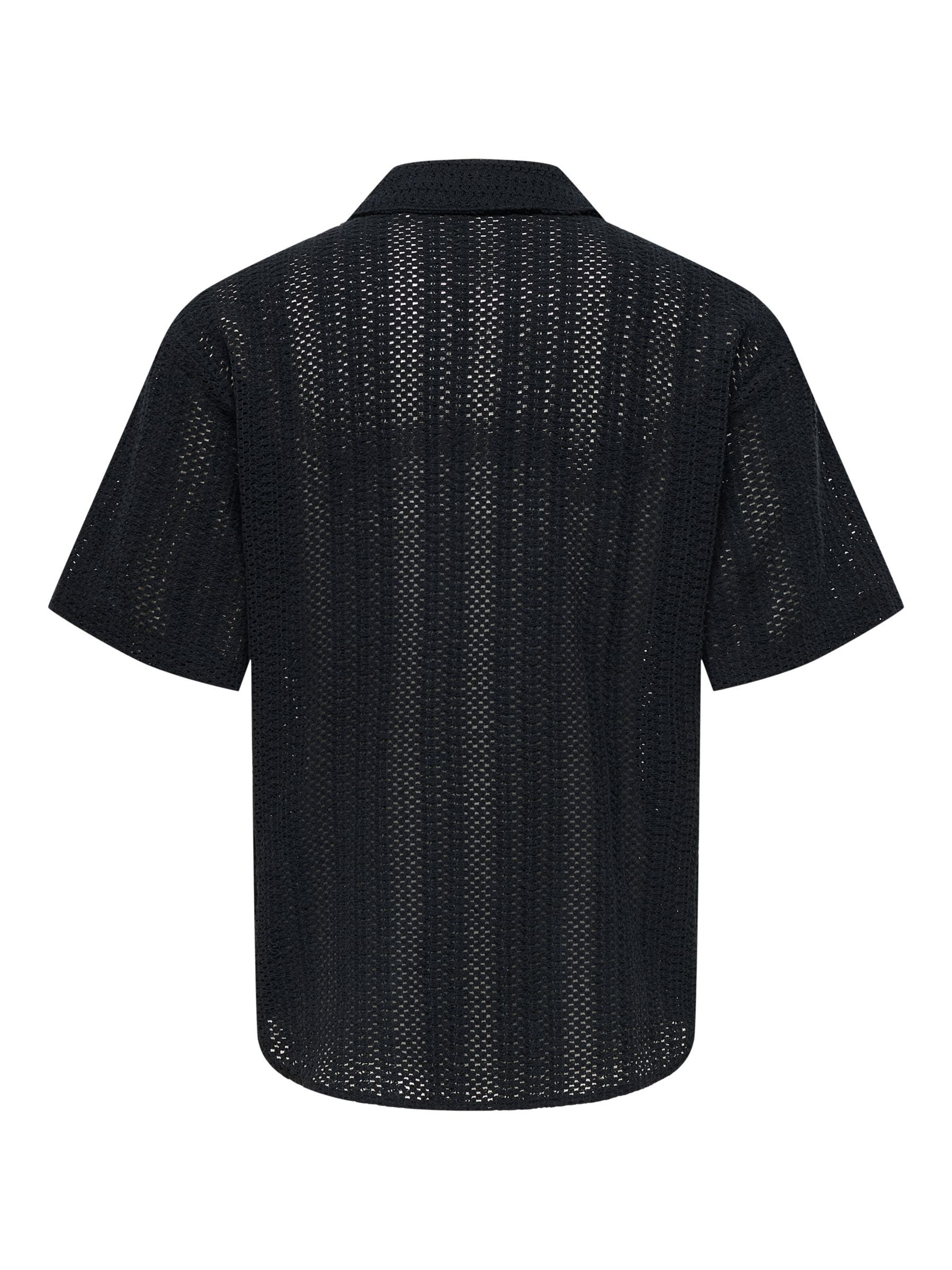 Fit confort Chemise 'ONSDani' Only & Sons en noir