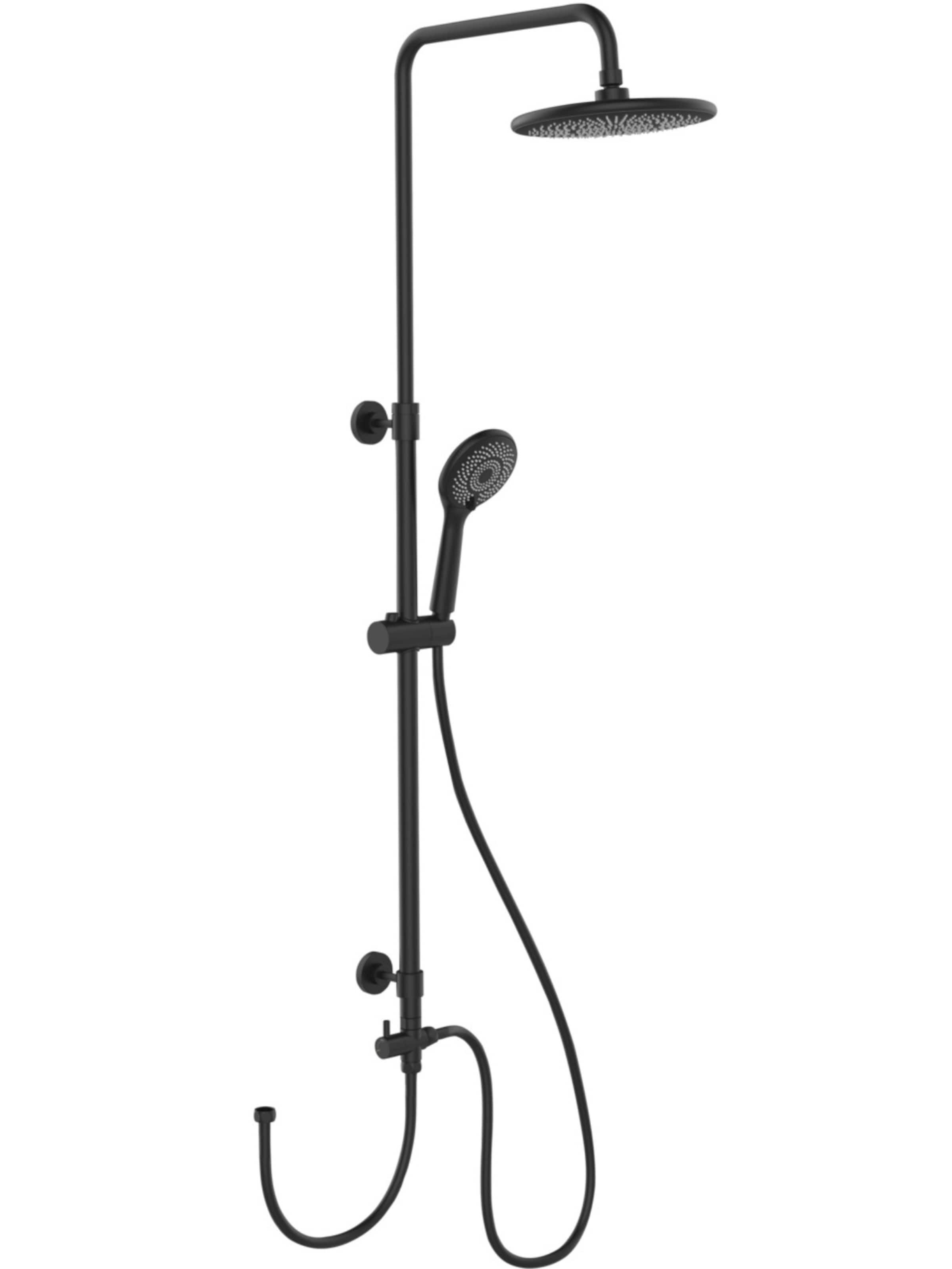 Wenko Duschsystem 'Watersaving' in Schwarz: Vorderseite