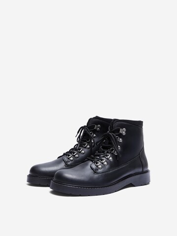 SELECTED HOMME Lace-Up Boots 'Mads' in Black